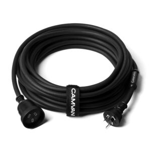 CAMVAN Rubber Extension Lead10m Stinger10amp Black 0007 10 M 1